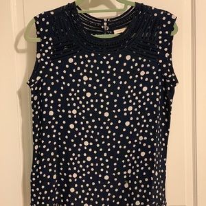 Anthropologie Meadow Rue navy and white top